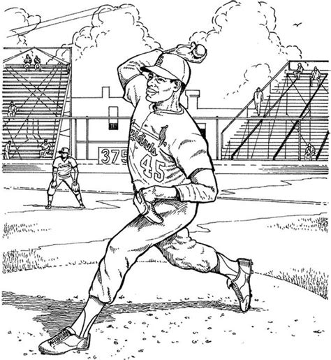 Pitcher Coloring Page Coloring Pages