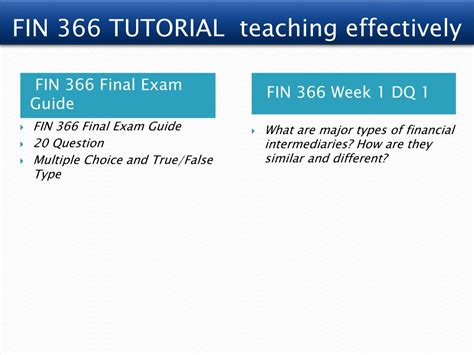 Ppt Fin Tutorial Teaching Effectively Fin Tutorialdotcom