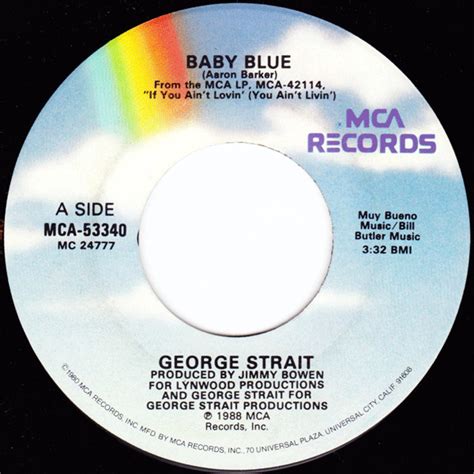 George Strait - Baby Blue (1988, Gloversville Pressing, Vinyl) | Discogs