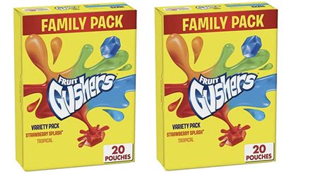 Gushers Fruit Flavored Snacks Variety Pack Strawberry And Tropical