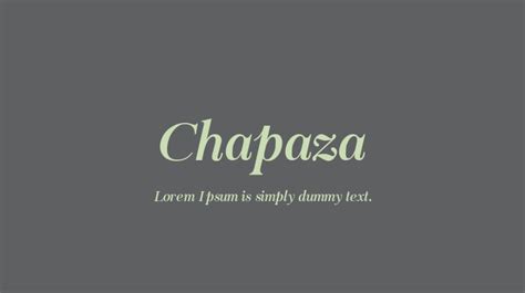 Chapaza Font Download Free For Desktop And Webfont