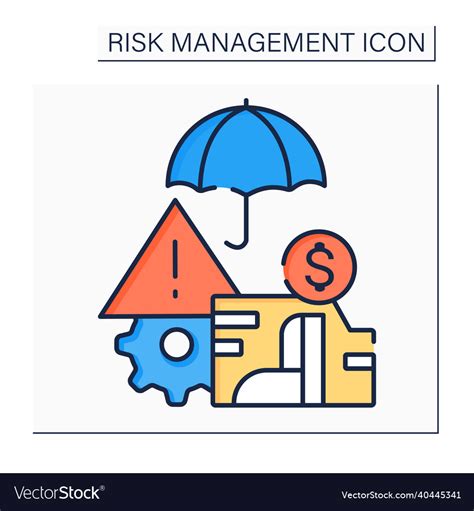 Enterprise Risk Management Color Icon Royalty Free Vector