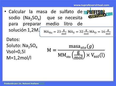 Molaridad M Lección Práctica Youtube