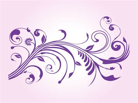 Vintage Floral Scroll Vector Art And Graphics