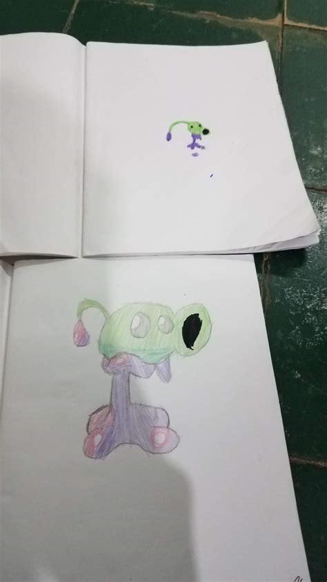 El Dibujo De Mi Bro El De Arriba El Mio El De Abajo Universo Pvz