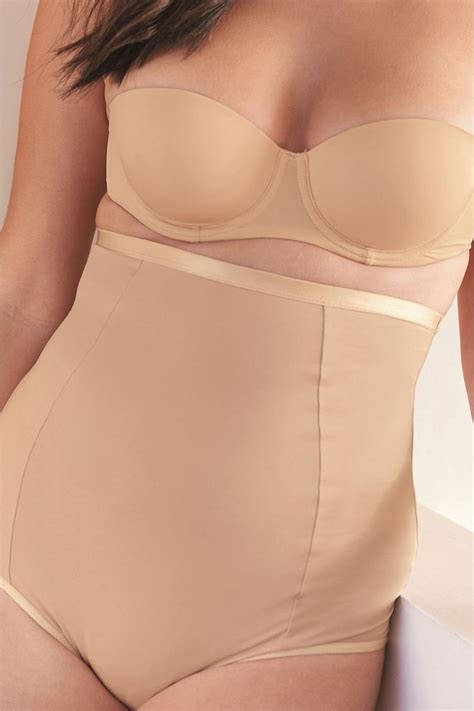 Womens Next Nude Light Control Cotton Shaping Briefs Nude