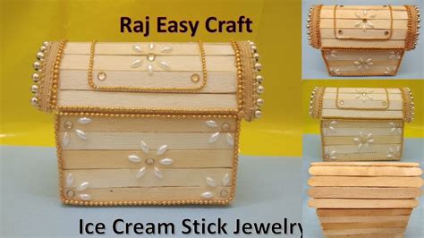 How To Make Ice Cream Stick Jewelry Box Popsicle Stick Crafts Diy