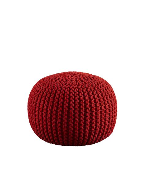 Red Knit Pouf Ottoman Party On Demand Los Angeles Party Planner