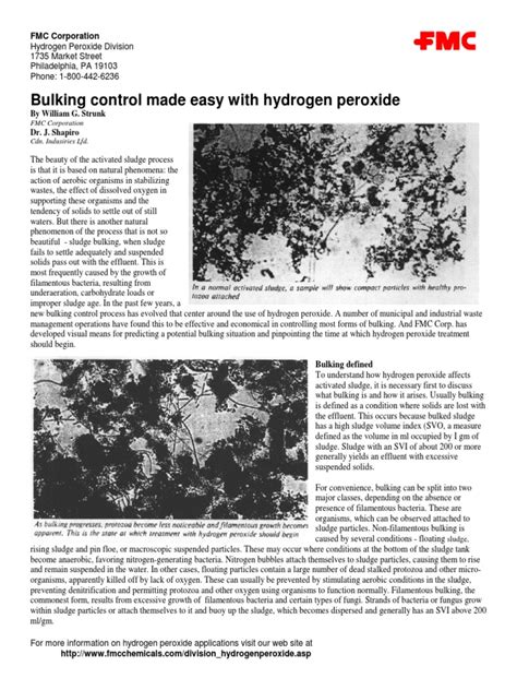 Treatment Using Hydrogen Peroxide | PDF | Bacteria | Chemistry