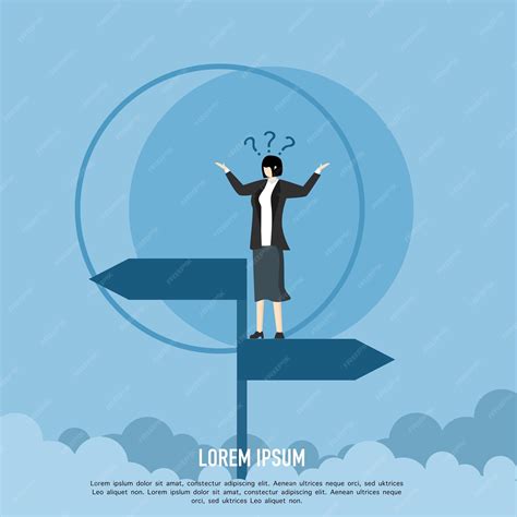 Premium Vector | Choice decision making concept as two separate path