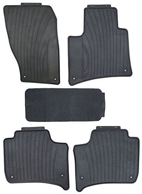 Black Rubber All Weather Floor Mats For 2011 2018 Porsche Cayenne