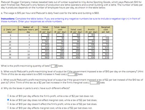 Solved Paducah Slugger Company Makes Baseball Bats Out Of Chegg