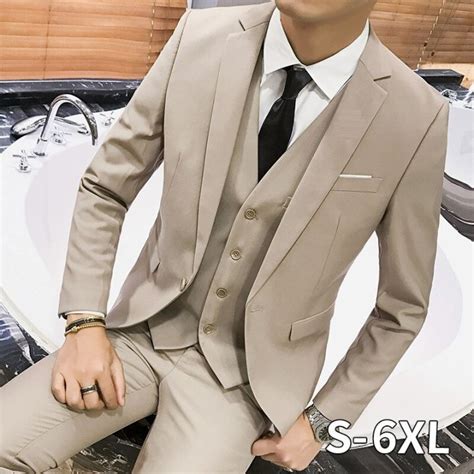 Latest Coat Pant Designs Beige Men Suit Prom Tuxedo Slim Fit 3 Piece