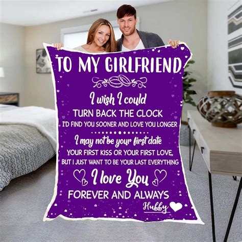 Blankets To My Girlfriend Personalized Blanket Valentines Day Ts For