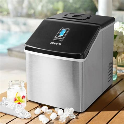 Devanti L Portable Ice Cube Maker Cold Commercial Machine Stainless