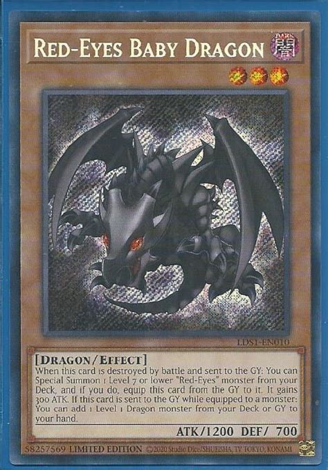 Red Eyes Baby Dragon Secret 1st Edition Hidralistico