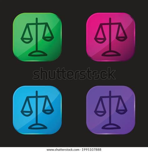 Balance Scale Hand Drawn Symbol Four Stock Vector Royalty Free