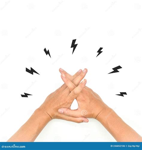 Tingling and Numbness in Hands of Asian Man. Finger Sensation Problems