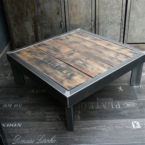 Table Basse Bois Et Metal Fabriquée En France