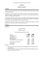 FSA Tutorial 4 Fall 2021 Docx Financial Statements Analysis Fall Term