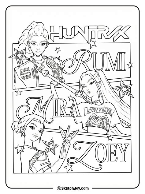 35 Kpop Demon Hunters Coloring Pages Free Printable Pdfs