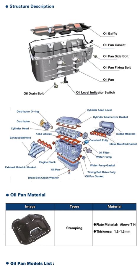 High Quality Proton Oil Sump Oil Pan Ed For Tiida For Livina