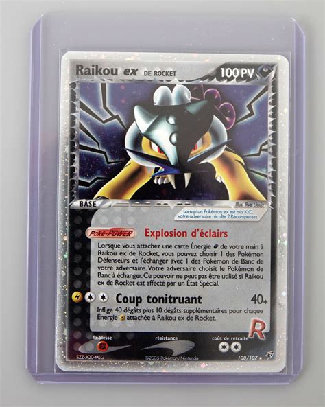 Raikou Ex Bloc Ex Deoxys Secrète 108107 Carte Pokémon En Superbe état