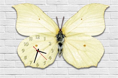 Декоративные 3Д Часы Настенные Фигурные Erpol Нежная Бабочка 30x45 См ...