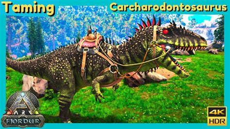 Ark Fjordur Taming A Carcharodontosaurus YouTube