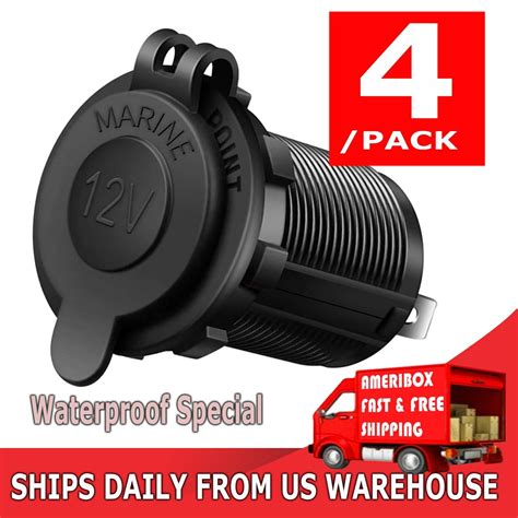 V Waterproof Car Motorcycle Boat Cigarette Lighter Socket Power Plug