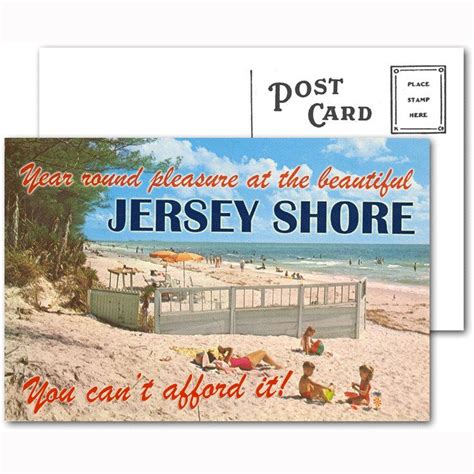 New Jersey Shore You Cant Afford It Nj Postcard Postcard Jersey