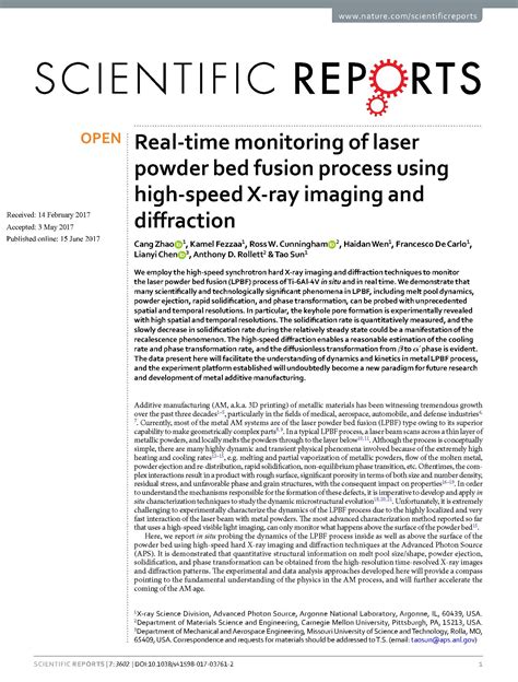 Aps Paper Named One Of Scientific Reports 2017 Top 100 Read Materials