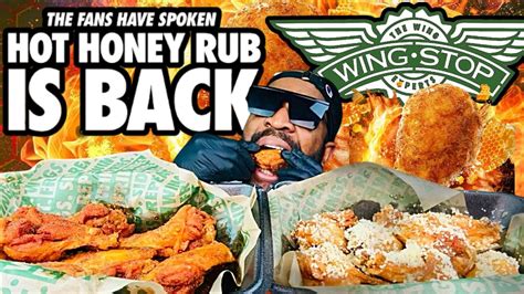 Wingstop Brought Back Hot Honey Rub Mukbang Youtube