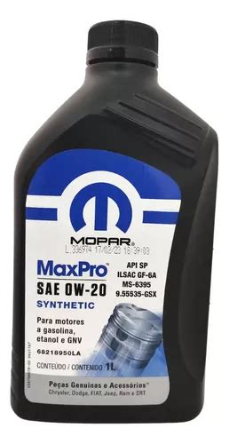 Oleo Mopar Maxpro 0w20 Synthetic Fiat Jeep Peugeot Citroen MercadoLivre