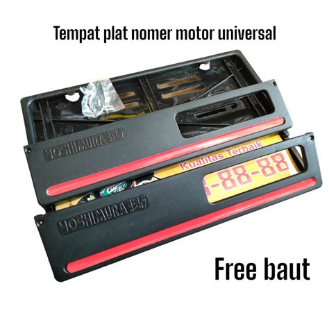 Satu Pasang Tempat Plat Nomor Motor Cover Dudukan Plat Nomor Motor