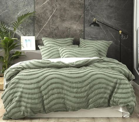 Sage Green Tufted Duvet Cover Set Cotton Duvet Cover Boho Etsy