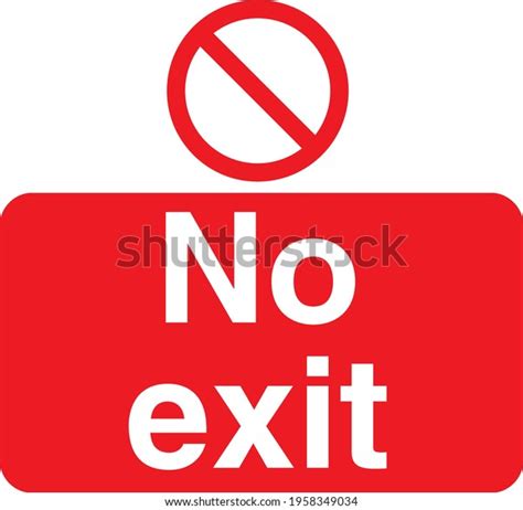 Red Sign Board No Exit Stock Vector (Royalty Free) 1958349034 ...