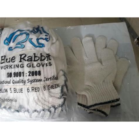 Jual Sarung Tangan Benang 8 TEBAL Safety Gloves Kain Rajut Proyek