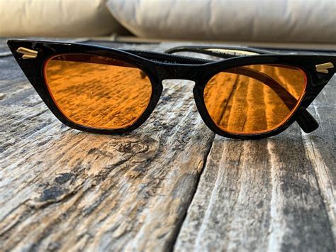 Orange Lens Exaggerate Cateye Sunglasses Boardwalk Vintage