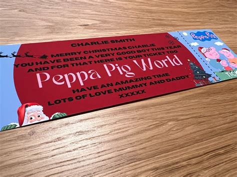 Peppa Pig World Ticket, Surprise Peppa Pig Ticket, Christmas / Birthday ...