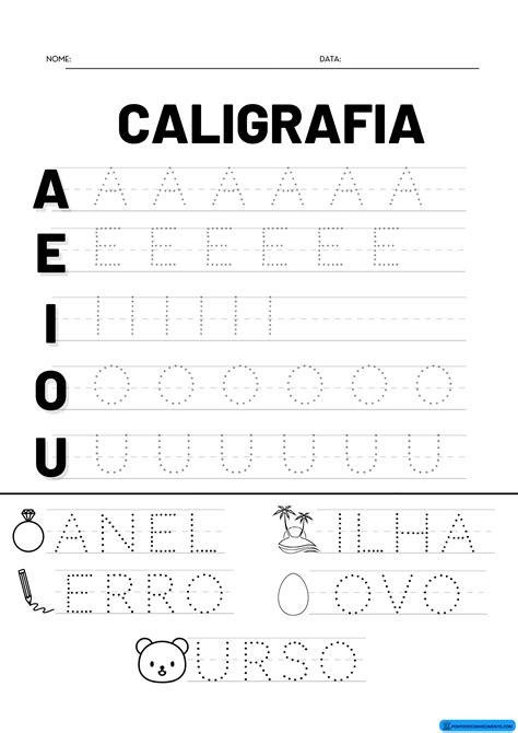 Atividade Para Melhorar A Escrita - Atividade para alfabetização - Ponto do Conhecimento