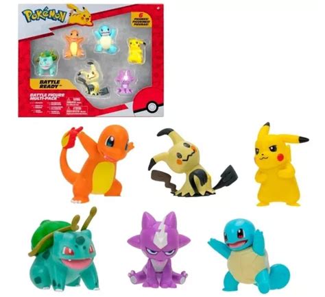 Pokemon Set De Batalla Battle 6 Figuras Pikachu Charmander En Venta