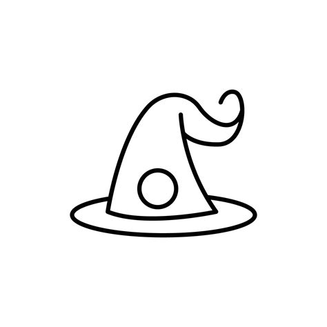 witch hat icon. outline icon. 23150122 Vector Art at Vecteezy