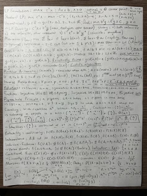 Late To The Game But Discrete Math Final Cheat Sheet Lmao R