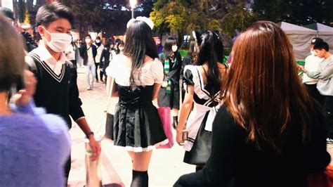 Fukuoka City Walking Tour💖🎀4k A Sign Of Halloween Sunday Night Walk🎃👻