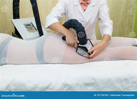 Anti Cellulite Massage Using Lpg Massage Equipment Stock Image Image