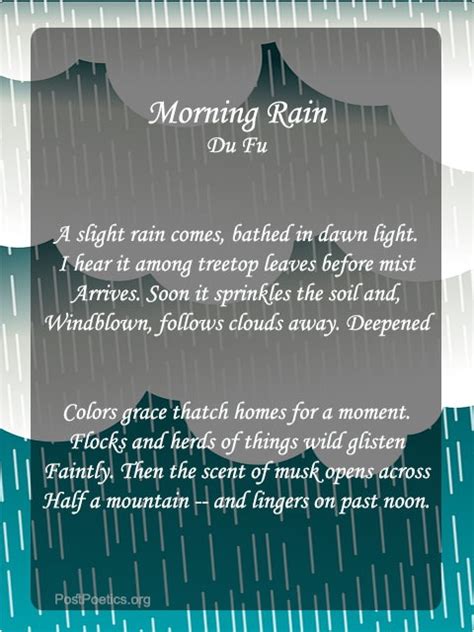 Happy Rain Poems That Rhyme | Poems About Rain And Love