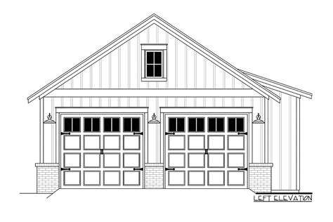 2 Car Detached Garage Plan With Oversized Doors 51876hz Architectural Designs House Plans