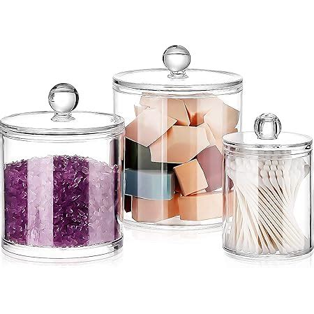 Amazon Hipiwe Clear Plastic Apothecary Jars With Lid Large Size