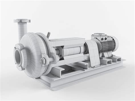 Pump Centrifugal Industrial D Model Max Fbx Obj Free D